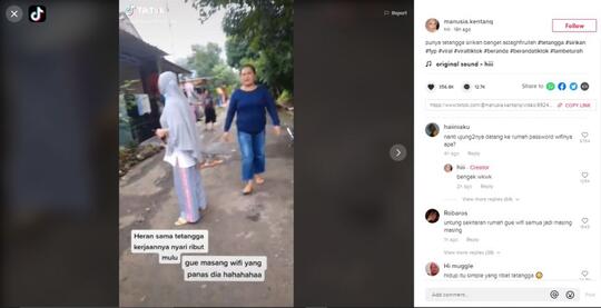 Viral Emak-emak Ribut Sama Tetangga: Gue Pasang Wifi, Dia yang Panas