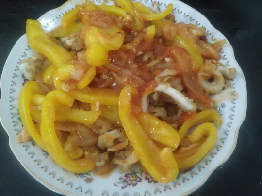 Cumi Tepung Asam Manis, Ala Chef Mbeling