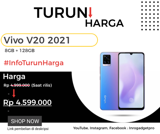 Vivo V20 2021 Turun Harga