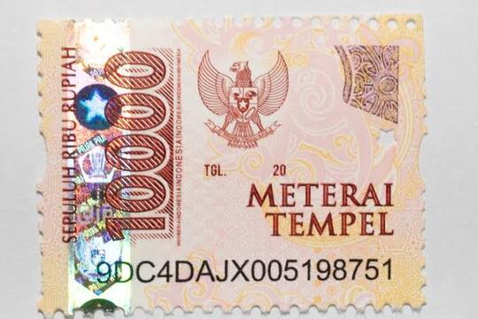 Materai 10.000 Sudah keluar nih