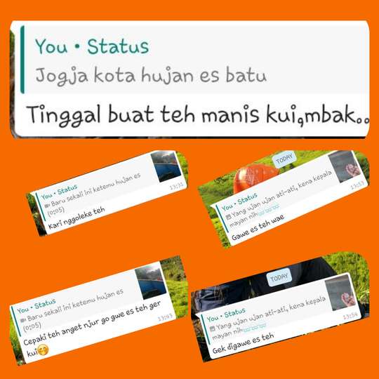 Jogja Kota Hujan Es, "Dibikin Es Teh Seger, Tuh"