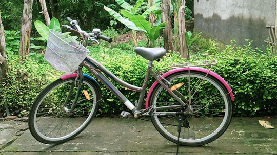 Sepeda Keranjang Setia Menemani Hari-Hari Ane. Cewek Banget Emang!