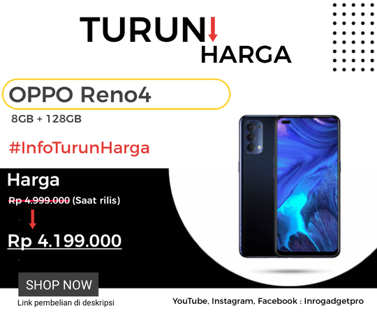OPPO Reno4 Turun Harga