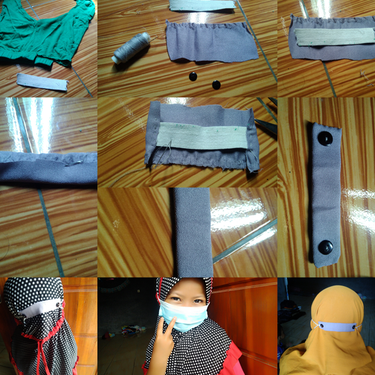 DIY Membuat Konektor Hijab Dari Karet Legging Anak Bekas