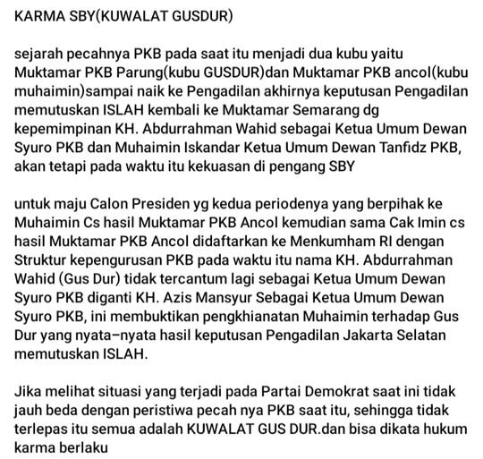 Eks Loyalis Anas Urbaningrum Sebut SBY itu Guru KLB dan Kudeta