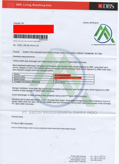 Jasa Penutupan Kartu Kredit / KTA - PT Abidin Bhagawanta Dwipa Indo