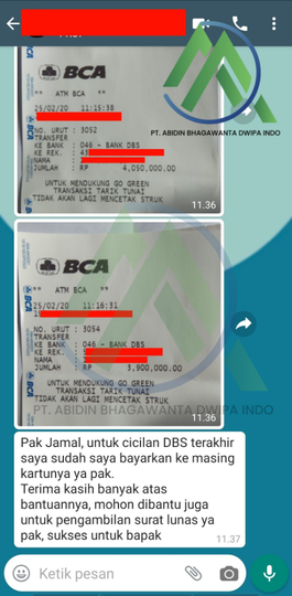 Jasa Penutupan Kartu Kredit / KTA - PT Abidin Bhagawanta Dwipa Indo