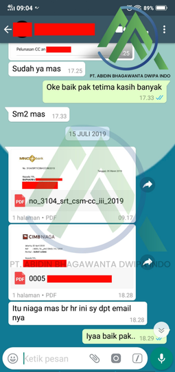 Jasa Penutupan Kartu Kredit / KTA - PT Abidin Bhagawanta Dwipa Indo