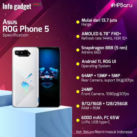 Spesifikasi Asus ROG Phone 5 Series