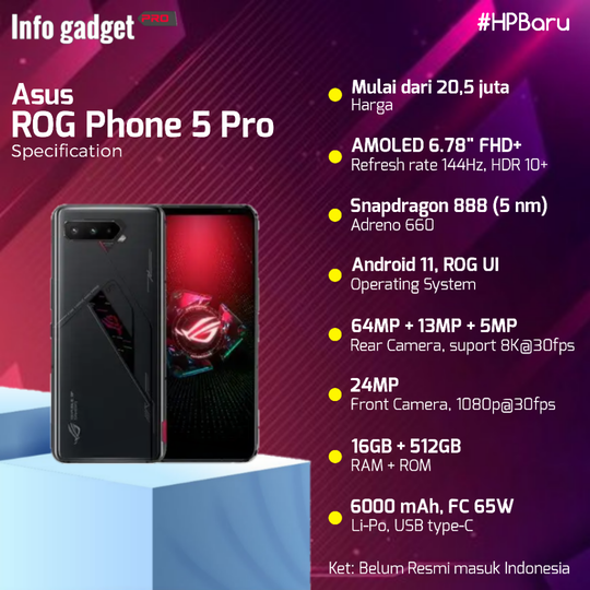 Spesifikasi Asus ROG Phone 5 Series
