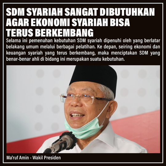 Ma’ruf Amin Tegaskan Pentingnya Dunia Kampus Lahirkan SDM Ekonomi Syariah