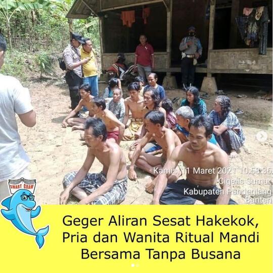 Untuk Menghapus Dosa, Pria dan Wanita Mandi Bersama Tanpa Busana! Fix Aliran Sesat!