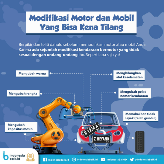 Memakai Motor Modif, Hati-hati Bisa Kena Tilang Dan Membahayakan Diri Sendiri