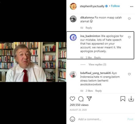 Bikin Malu, Dikira Wasit All England, Ternyata Netizen Salah Serang Komedian Inggris