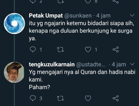 Tweet War Bahas Bidadari Surga, Tengku Zul Serius, Netizen Nyinyir
