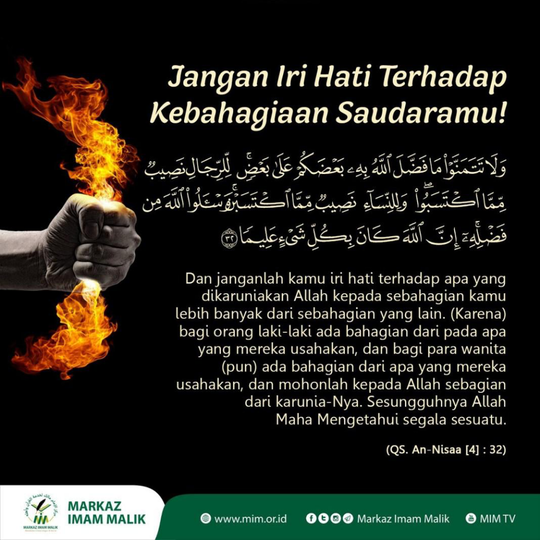Tidak Jangan Iri: Memang Belum Rezeki, Bersabarlah Dan Jangan Berputus Asa