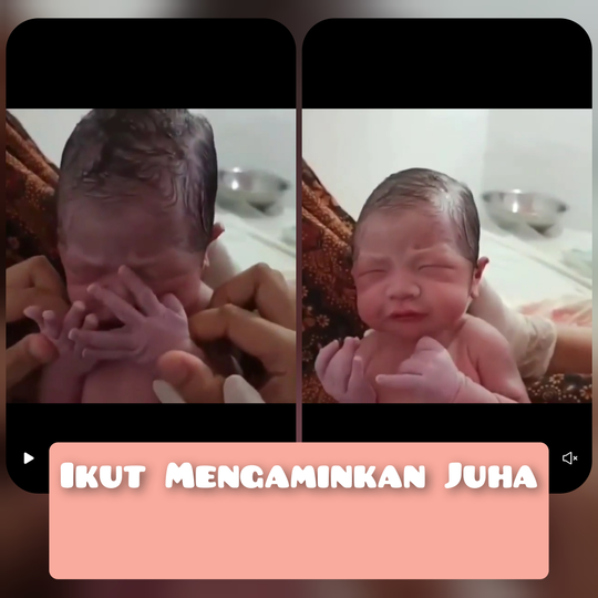 Bayi Ini Tampak Ikut Berdoa Setelah Dilahirkan, Netizens : Anak Saleh