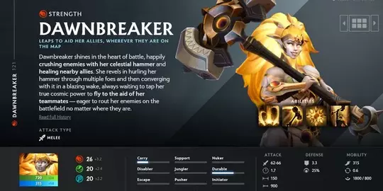 Setelah Hoodwink Terbitlah Dawnbreaker, Hero Terbaru di DOTA 2 Patch 7.29