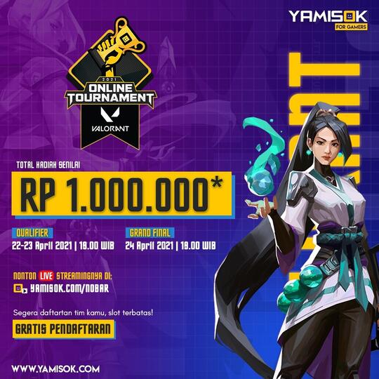 (Info Turnamen) - YUK IKUTAN LAGI TURNAMEN VALORANT GRATIS DARI YAMISOK!!!