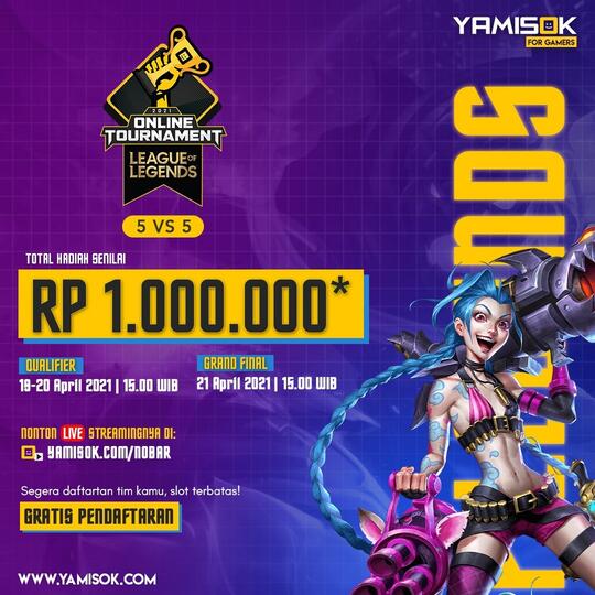 (INFO TURNAMEN) - YUK IKUT TURNAMEN LEAGUE OF LEGENDS PC GRATIS DARI YAMISOK!!!