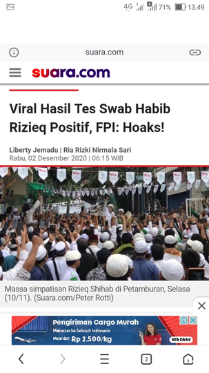 Terungkap Cerita Awal Habib Rizieq Positif COVID-19 dan Privilege di RS UMMI