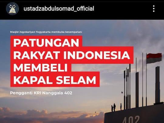UAS Ajak Warga Patungan Beli Kapal Selam Pengganti KRI Nanggala-402