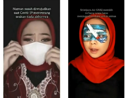 Kreatif, Wanita ini Gambarkan Berbagai Tragedi Tahun 2021 Melalui Lukisan di Wajahnya