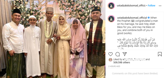 SAH, Ustad Abdul Somad Resmi Melepas Masa Duda nya