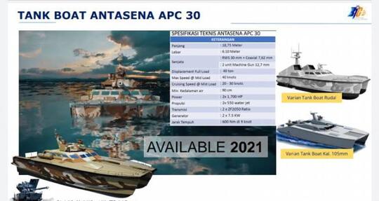 Tank Boat Antasena Siap Menerkam Lawannya