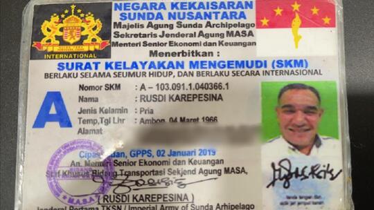 Sederet Surat Jenderal 'Kekaisaran Sunda Nusantara': SIM hingga KTP