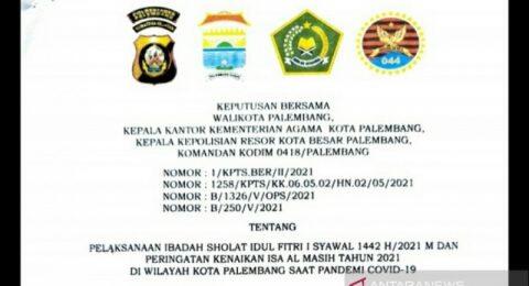 Pemkot Palembang Mendadak Larang Salat Idul Fitri di Masjid Secara Total