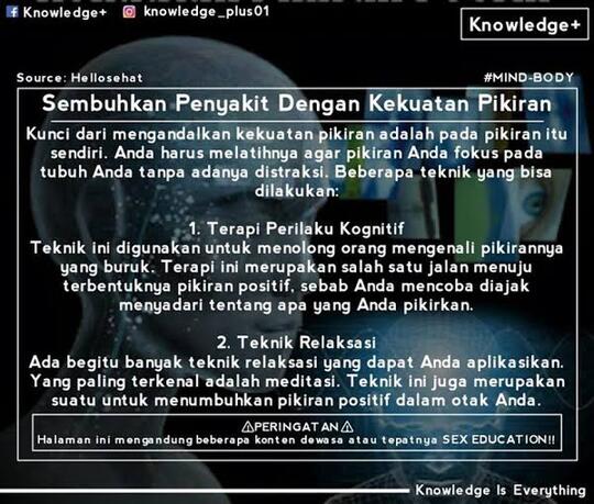 Penyakit Bisa Disembuhkan Dengan Kekuatan Pikiran, Kamu Pernah Coba?