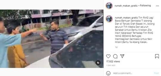 Pemobil Aniaya Relawan Sembako 'Rumah Makan Gratis', Ustaz Didorong-dorong