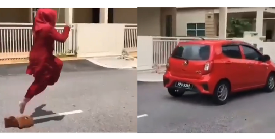 Kocak! Emak-emak Ini Bikin Konten Berubah Jadi Mobil, Malah Bikin Netizen Gagal Paham