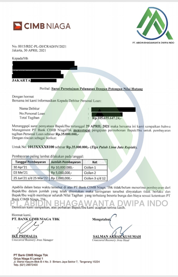 Jasa Penutupan Kartu Kredit / KTA - PT Abidin Bhagawanta Dwipa Indo