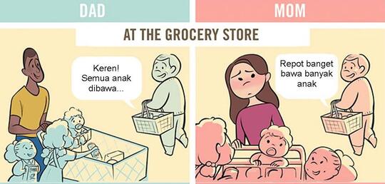 Orang Cenderung Julid dengan Ibu Dibandingkan Ayah di Tempat Umum