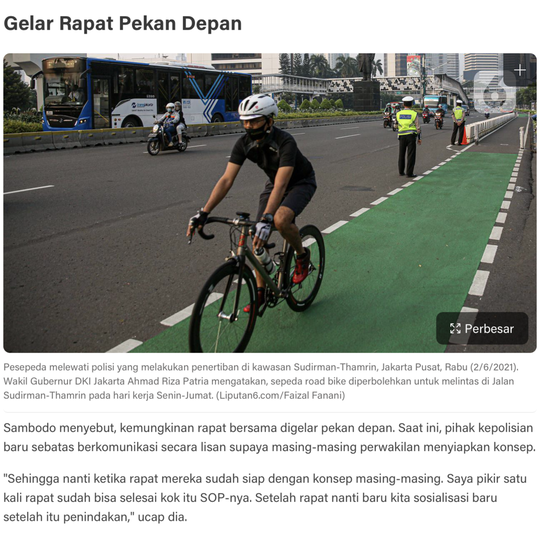 Polisi Akan Membahas Sanksi Bagi Pesepeda yang Melanggar, Apa Sanksi yang Pantas?