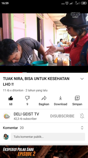 Minuman Tradisional Tuak alias Arak dari Pohon Aren Agan Pernah Coba?
