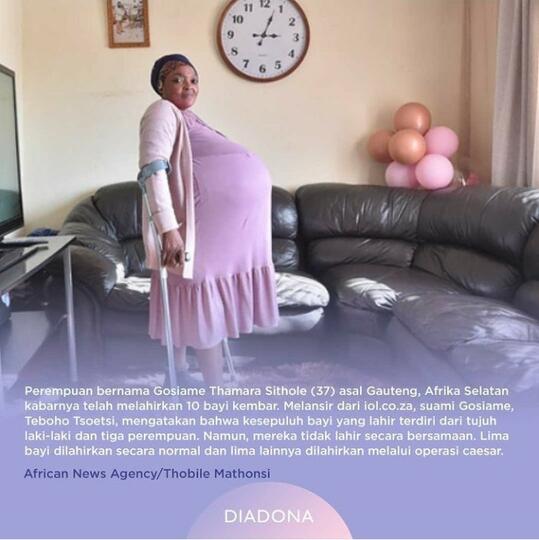 Bagaimana Kabarnya Ibu Bayi Kembar 10 di Afrika Selatan?