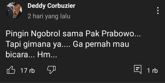 Dedy Corbuzier Undang Prabowo Ke Podcastnya Trending 1 Youtube