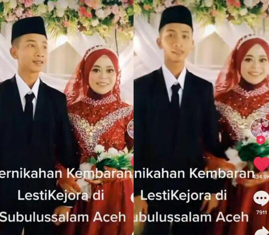 Viral! Pengantin Wanita Ini Mirip Lesti Kejora, Mempelai Lelakinya Rizki Billar Juga?