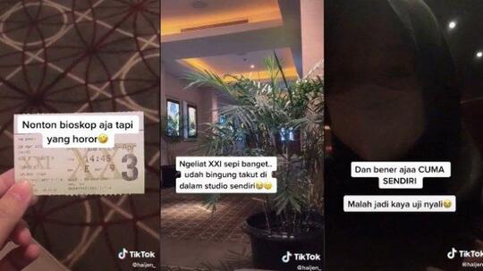 Wanita Ini Berasa UJI NYALI, Karena Menonton Film HORROR Di Bioskop Seorang Diri