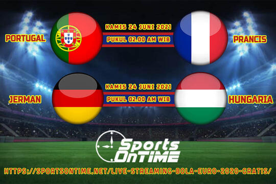 Jadwal Pertandingan 23 Juni 2021, Euro 2020 di Sports On Time