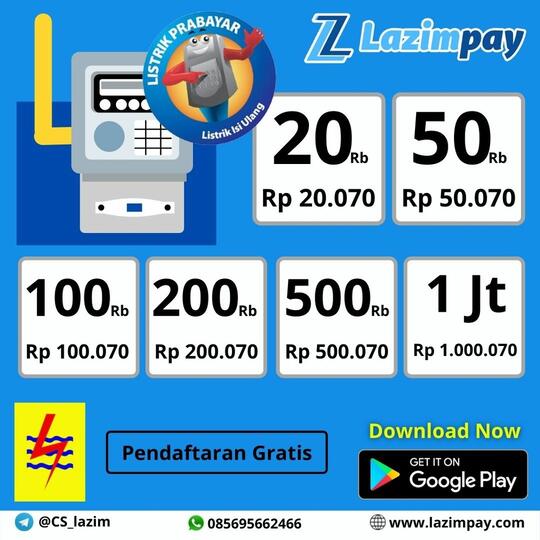 Harga Update Terbaru PLN Prepaid Lazimpay
