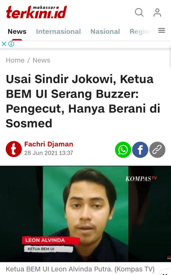 Nantang Debat, Ade Armando: Ketua BEM UI Tidak Berani Muncul di Acara Yang Ada Saya