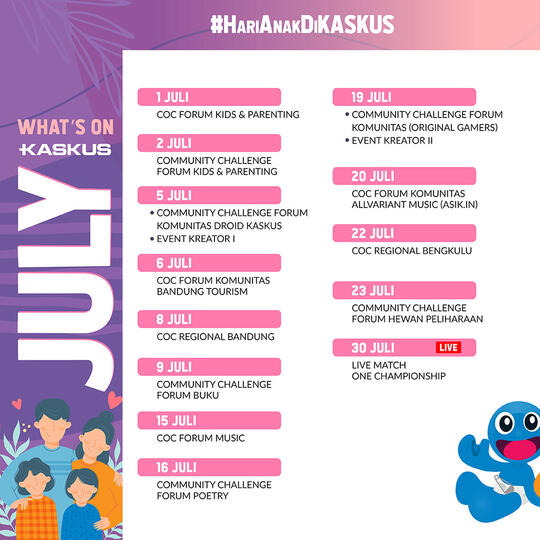 Bulan Juli Seru-seruan Sambil Rayakan #HariAnak di KASKUS!