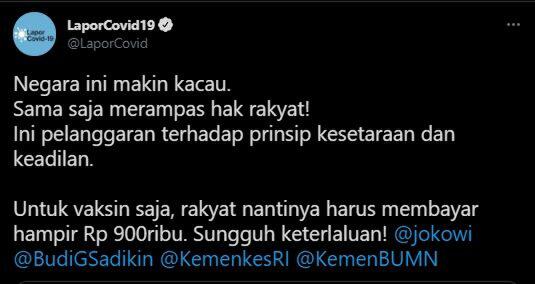 Vaksin Covid-19 Dijual Kimia Farma, LaporCovid19: Negara Ini Makin Kacau