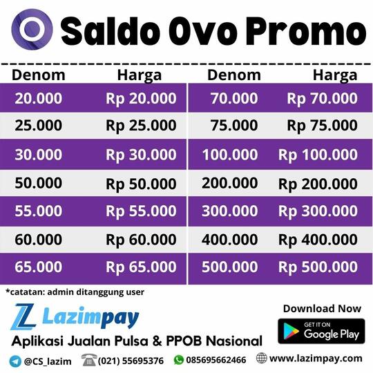 Top up Saldo Ovo Promo Lazimpay