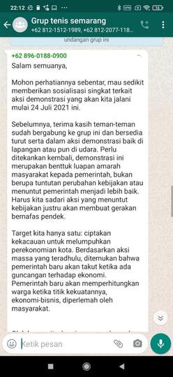 Polisi Selidiki 'Grup Tenis Semarang' yang Mau Kacaukan Kota