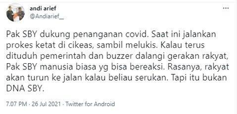 Merasa Terus Difitnah, Andi Arief: Rakyat Akan Turun ke Jalan Kalau SBY Serukan